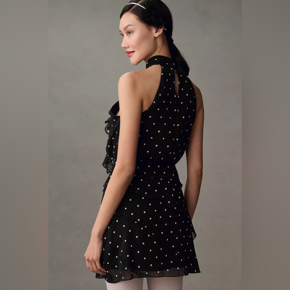 Maeve by Anthropologie Halter Rosette Mini Dress - Picture 2 of 6